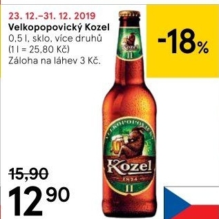 Pivo Velkopopovický Kozel