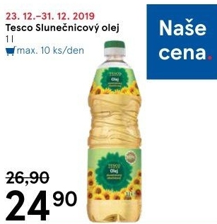 Slunečnicový olej Tesco