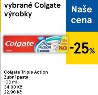 Pasta na zuby Triple Action Colgate