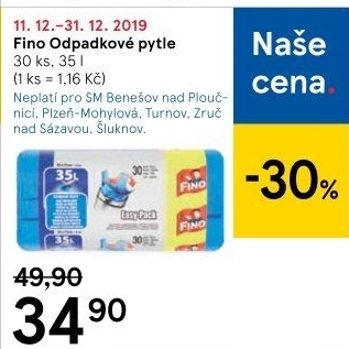 Pytle na odpadky 35 l Fino