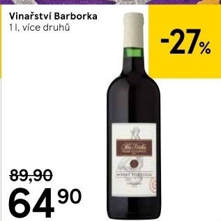 Vína Vinařství Barborka