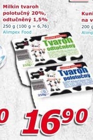 Tvaroh polotučný jemný Milkin