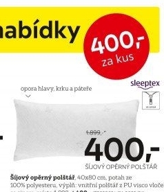 Podpůrný šíjový polštář Sleeptex