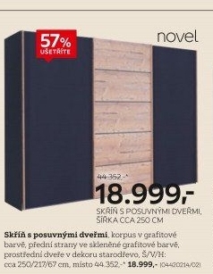 Šatní skříň Novel