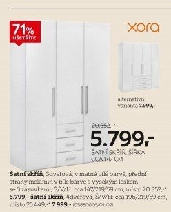 Šatní skříň Xora