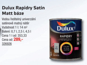 Barva Rapidry Satin Matt Dulux