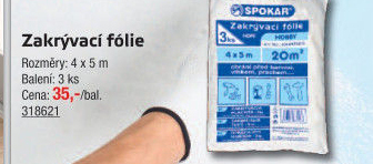 Fólie zakrývací Spokar