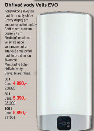 Ohřívač vody Velis Evo Ariston