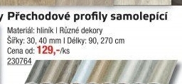 Přechodový profil samolepicí