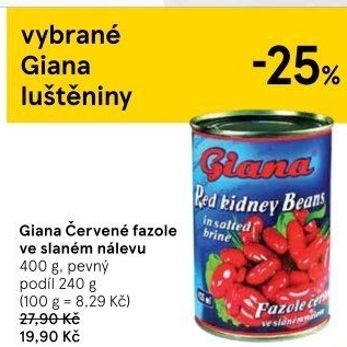 Fazole červené Giana