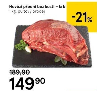 Hovězí přední bez kosti - krk