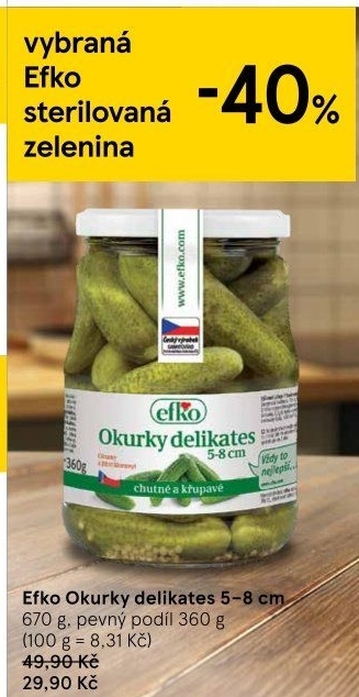Okurky delikates Efko