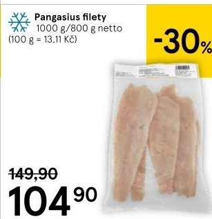 Pangasius filety mražený