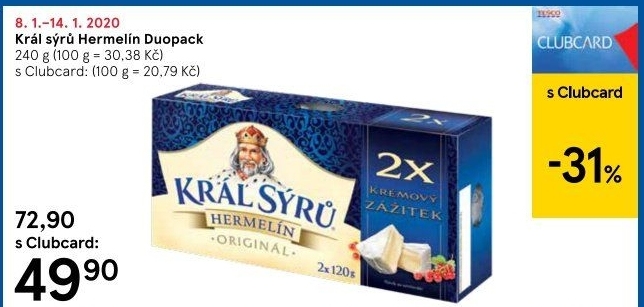 Sýr Hermelín Král sýrů