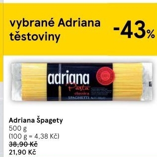 Těstoviny semolinové Adriana