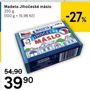 Máslo Jihočeské Madeta