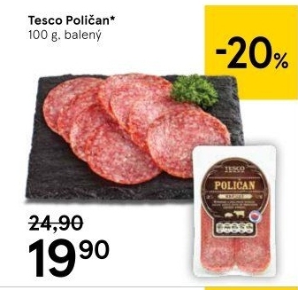 Salám Poličan Tesco