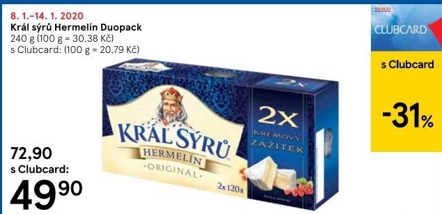 Sýr Hermelín Král sýrů