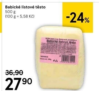 Těsto listové babické Šetra