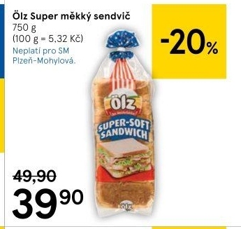 Toustový chléb Sandwich Soft Ölz
