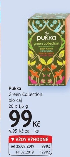 Čaj zelený bio Pukka
