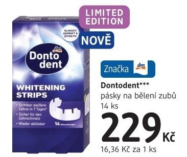 Pásky na zuby bělicí Dontodent
