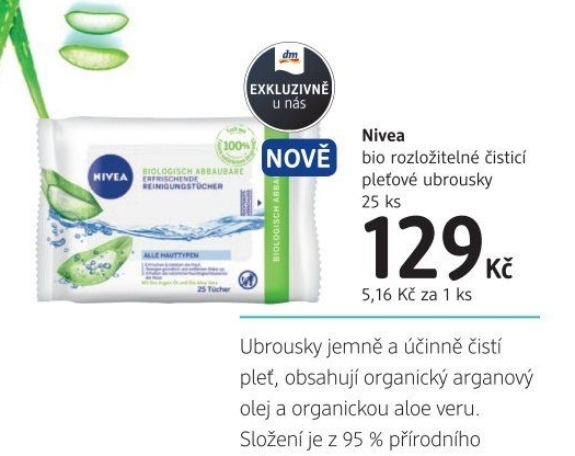 Ubrousky odličovací bio Nivea
