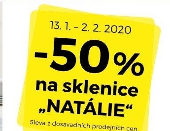 -50% na sklenice Natalie