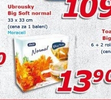 Ubrousky papírové Normal Big Soft