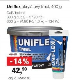 Akrylátový tmel Uniflex