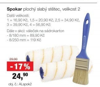Plochý malířský štětec Spokar