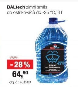 Směs do ostřikovačů zimní Baltech