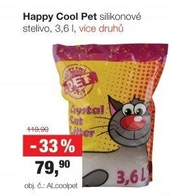 Stelivo pro kočky silikátové Happy Cool Pet
