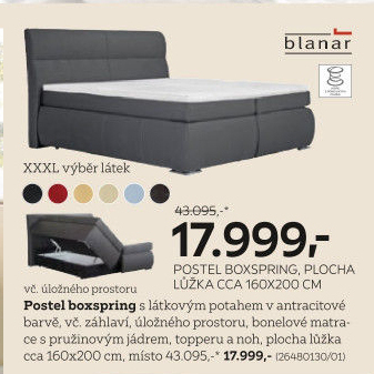 Postel Boxspring Blanář