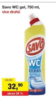 Gelový čistič WC Savo