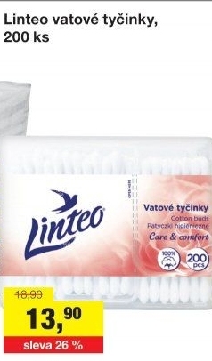 Tyčinky vatové Linteo