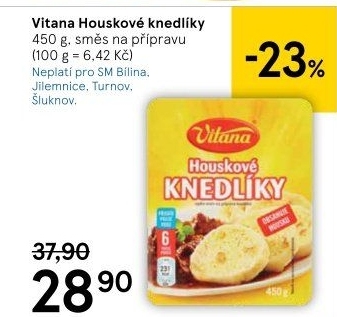 Knedlíky v prášku Vitana