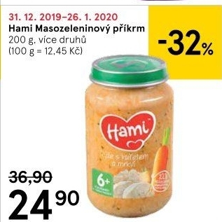 Příkrm masozeleninový Hami
