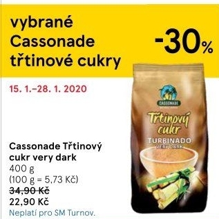 Třtinový cukr Cassonade