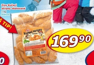 Obalované kuřecí stripsy mražené Zizu