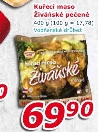 Kuřecí maso živáňské pečené mražené Vodňanské kuře