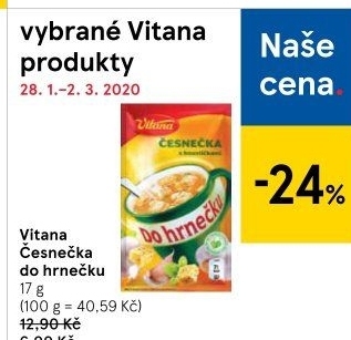 Instantní polévka do hrnečku Vitana
