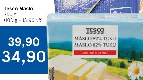 Máslo Tesco