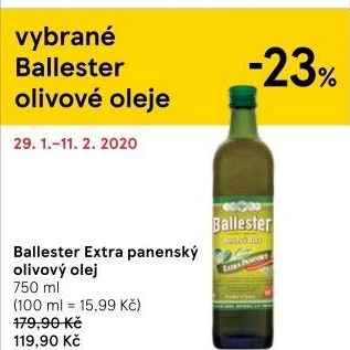 Olivový olej extra panenský Ballester