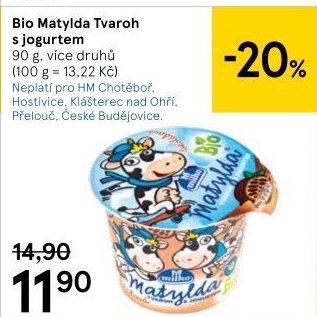 Tvaroh s jogurtem bio Matylda Milko