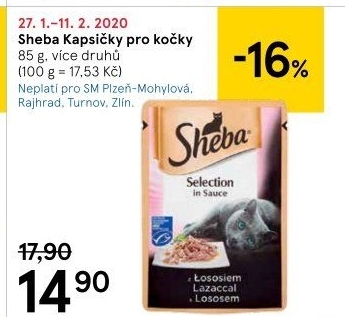 Kapsičky pro kočky Sheba