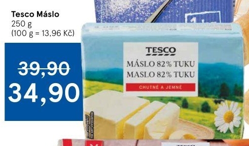 Máslo Tesco
