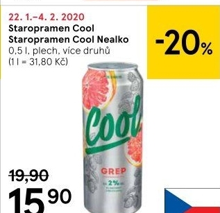 Pivo ochucené Staropramen Cool