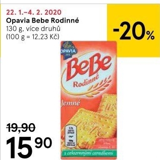 Sušenky Rodinné BeBe Opavia