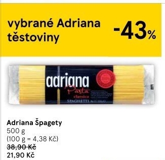 Těstoviny semolinové Adriana